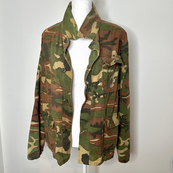 Free People Not Your Brother’s Surplus Jacket Camo - Picture 2 of 3